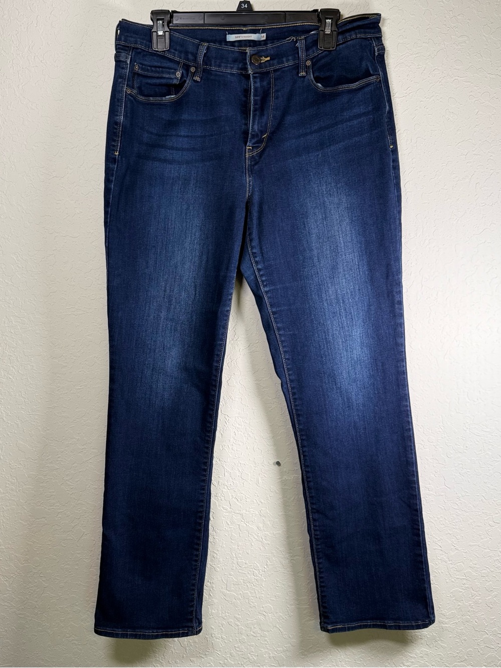 Levi’s 505 Straight Women’s Jeans Dark Wash Size 14 Classic Fit